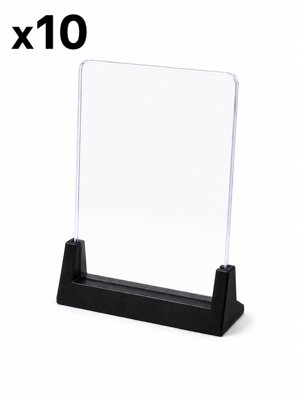 (10) Black Trading Card Single Top Loader Display Stand (Set of 10)
